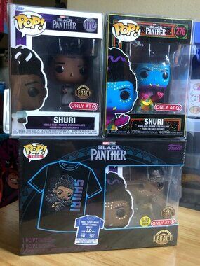 Funko Pop Black Panther Shuri Bundle 3 Piece Target Exclusive